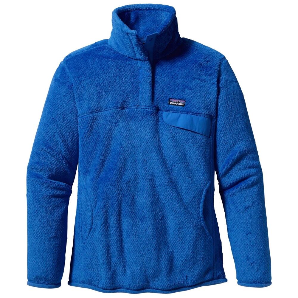 Patagonia Womens S Re-Tool Snap T Fleece Pullover Cobalt Blue Polartec Thermal